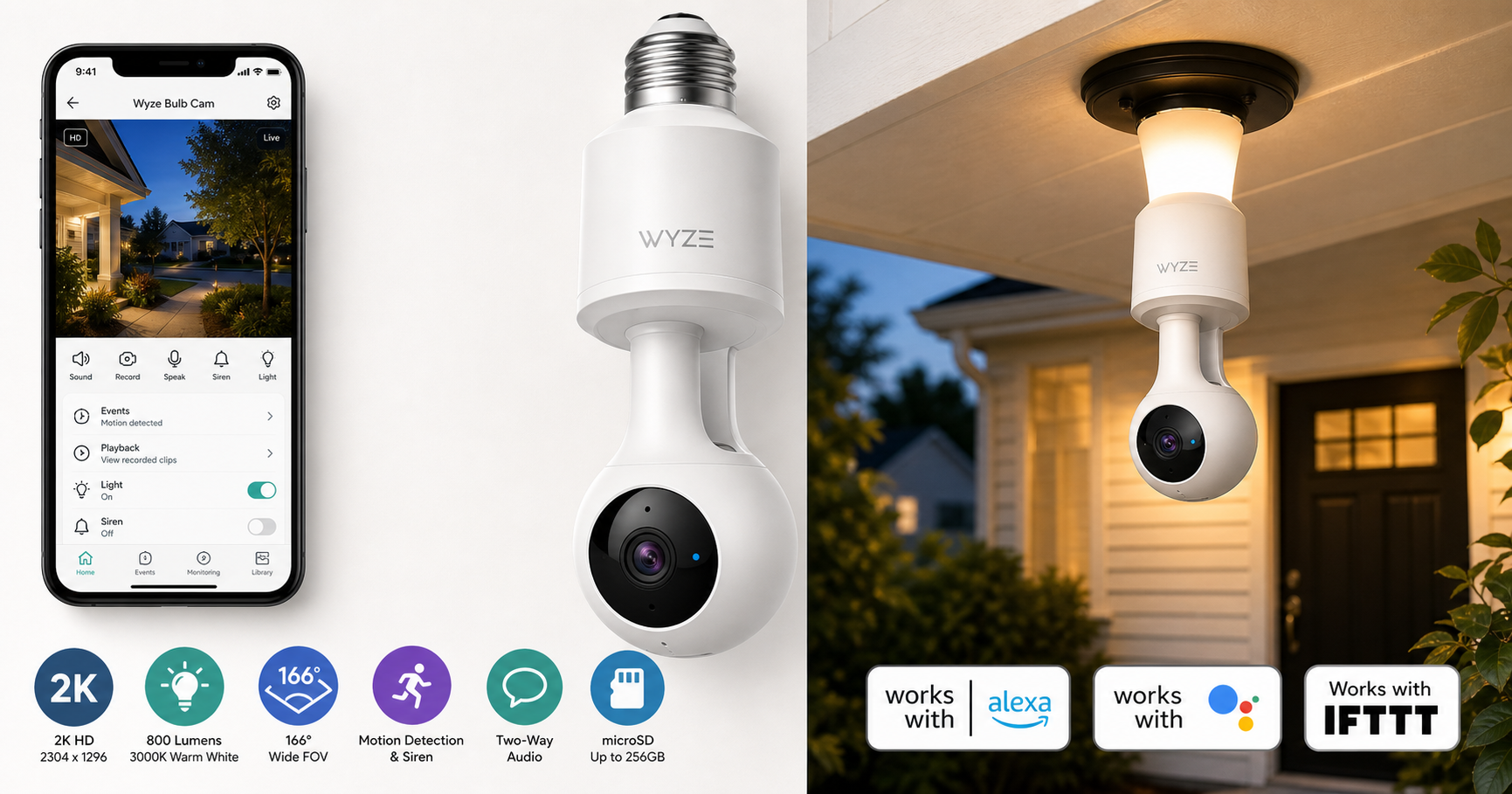 WYZE Bulb Cam Review: A Clever Blend of Smart Light and 2K Security Camera